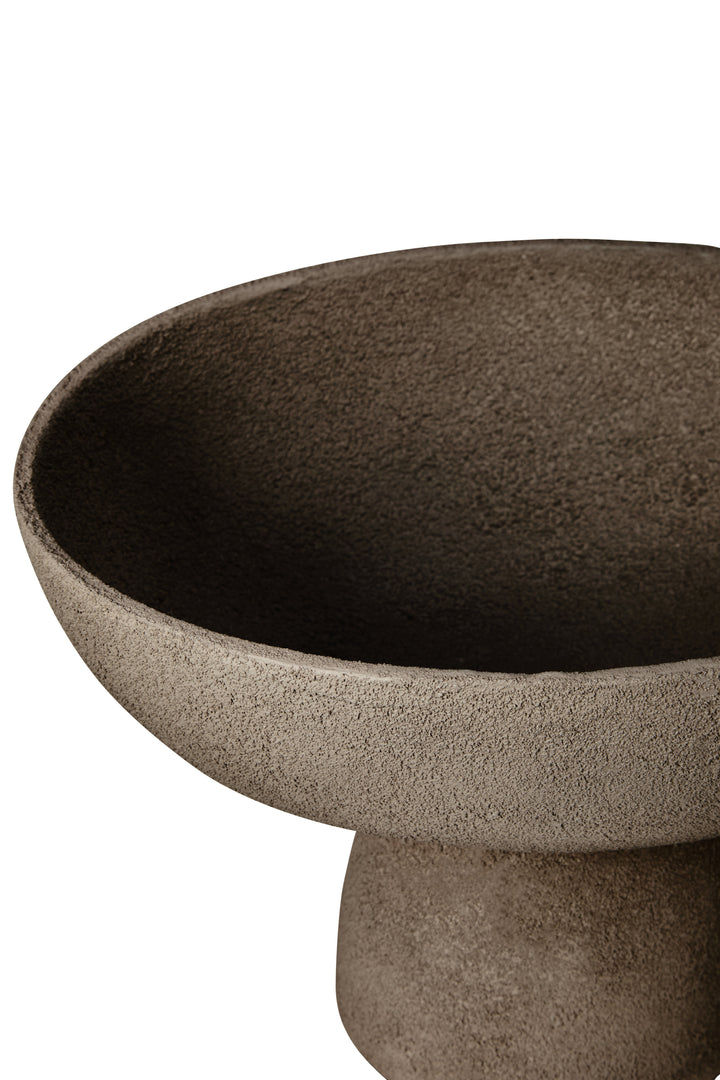 Urbino Small Textured Grey Pedestal Bowl