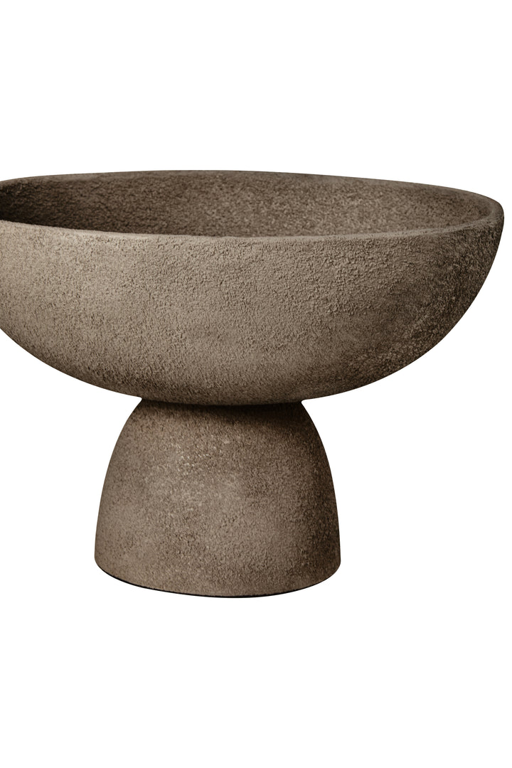Urbino Small Textured Grey Pedestal Bowl