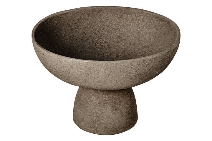 Urbino Small Textured Grey Pedestal Bowl