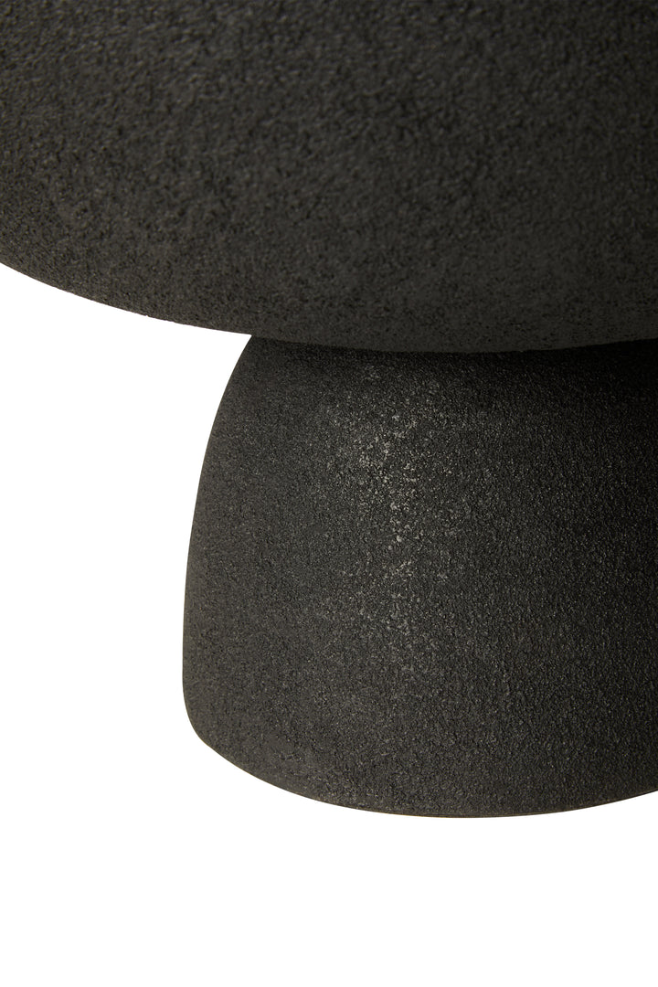 Urbino Large Textured Black Pedestal Bowl