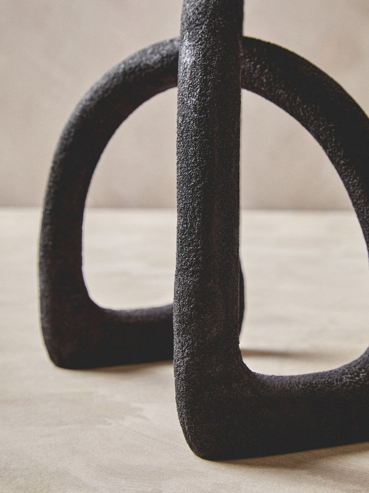Urbino Textured Black Sculpture