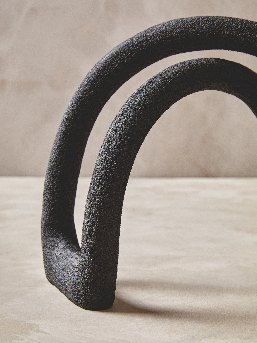 Urbino Textured Black Sculpture