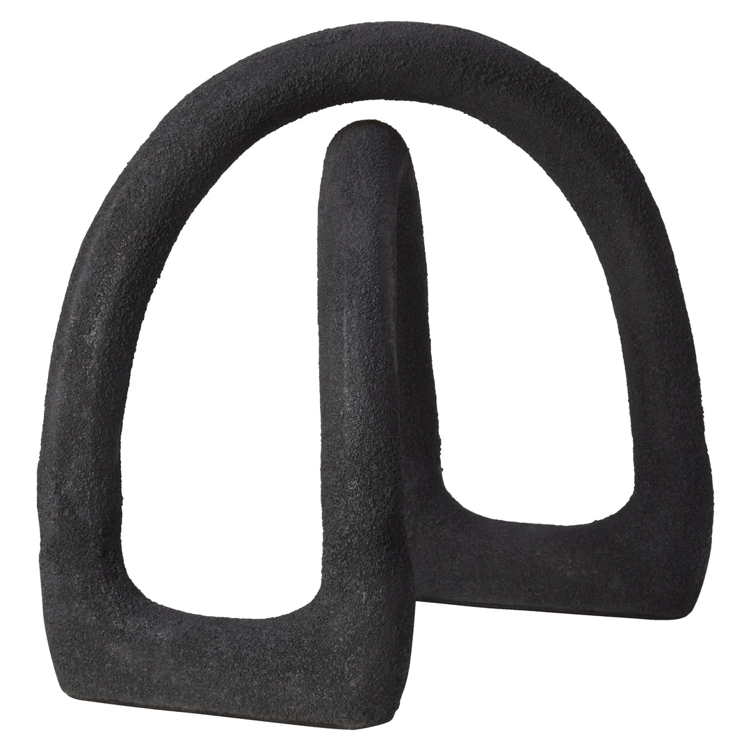Urbino Textured Black Sculpture