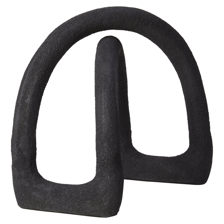 Urbino Textured Black Sculpture