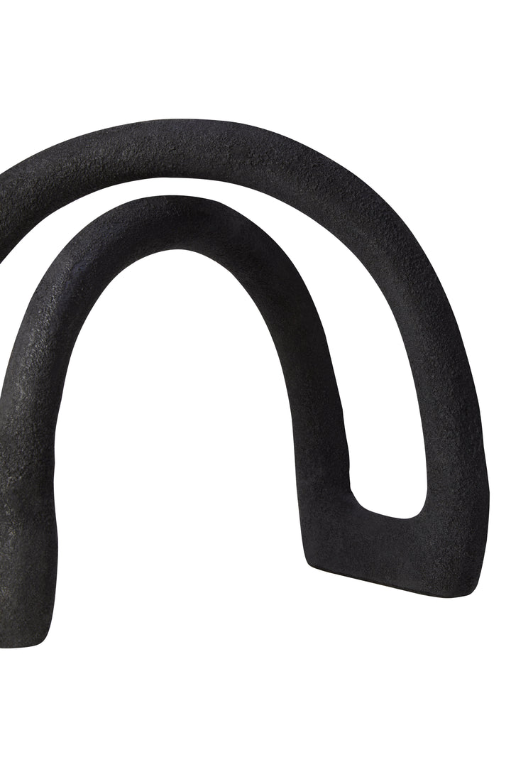 Urbino Textured Black Sculpture