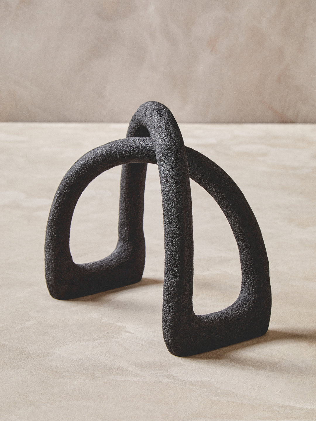 Urbino Textured Black Sculpture