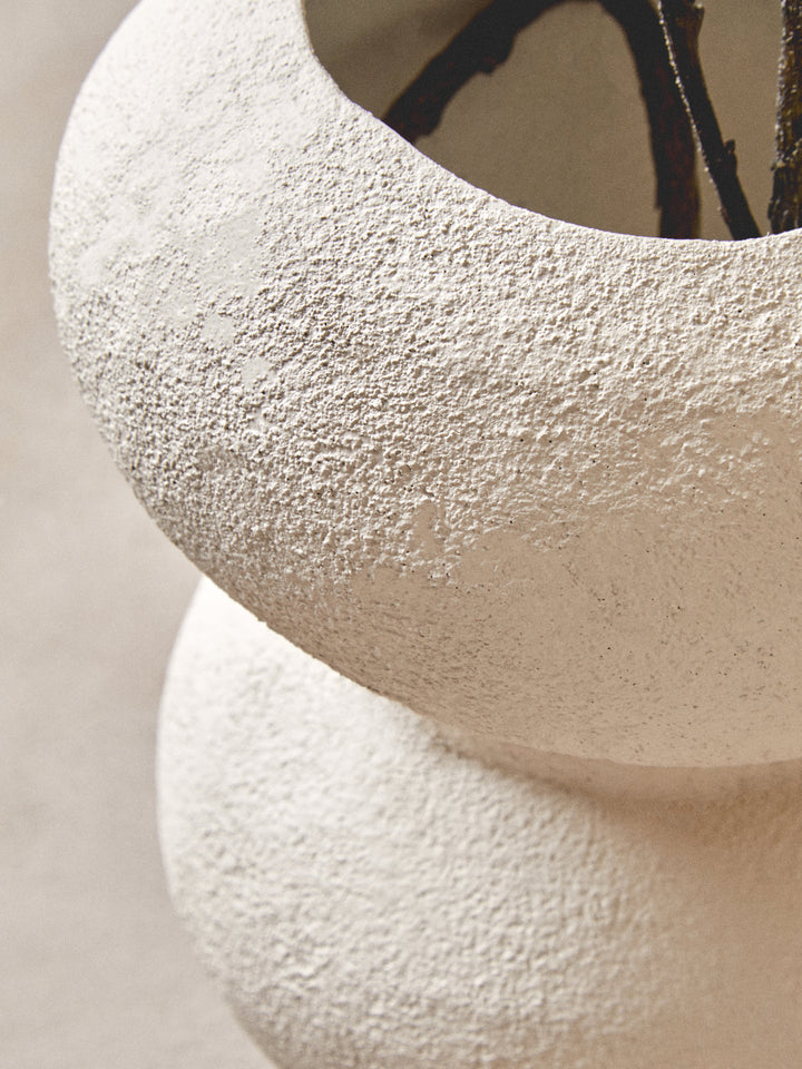 Urbino Small Textured White Bubble Vase