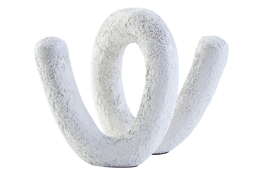 Urbino Small Textured White Loop Sculpture