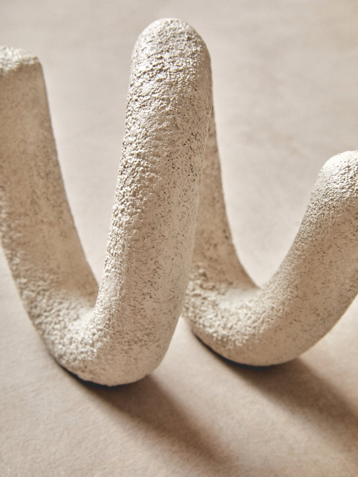 Urbino Small Textured White Loop Sculpture