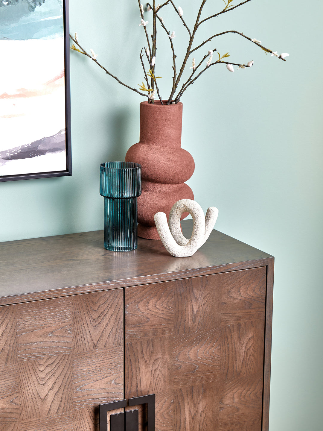 Urbino Small Textured White Loop Sculpture