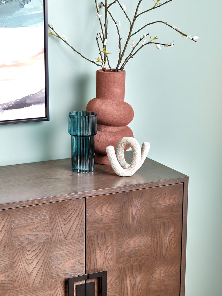 Urbino Small Textured White Loop Sculpture