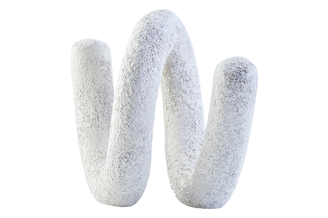 Urbino Small Textured White Loop Sculpture