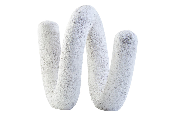 Urbino Small Textured White Loop Sculpture