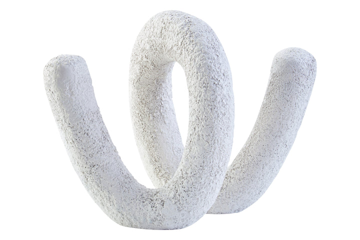 Urbino Small Textured White Loop Sculpture