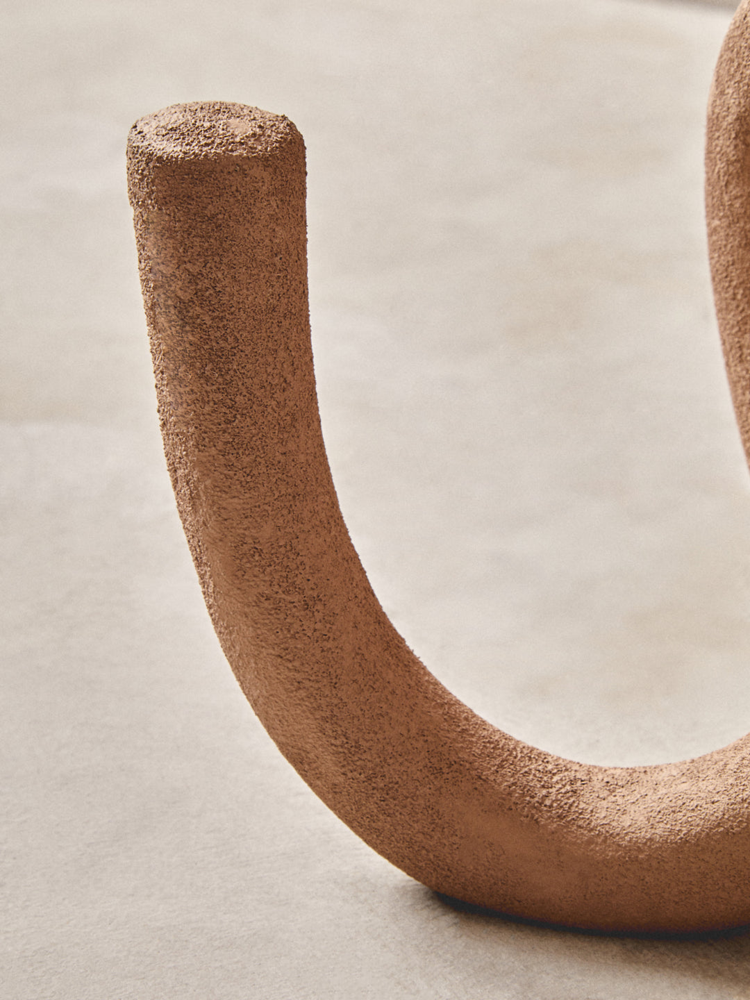 Urbino Large Textured Beige Loop Sculpture