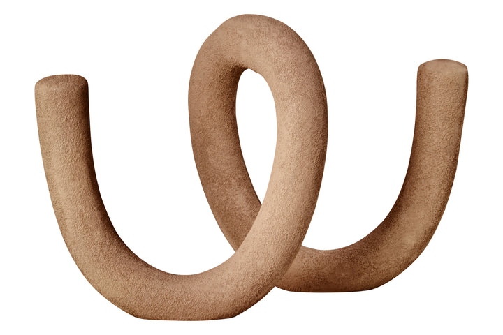 Urbino Large Textured Beige Loop Sculpture
