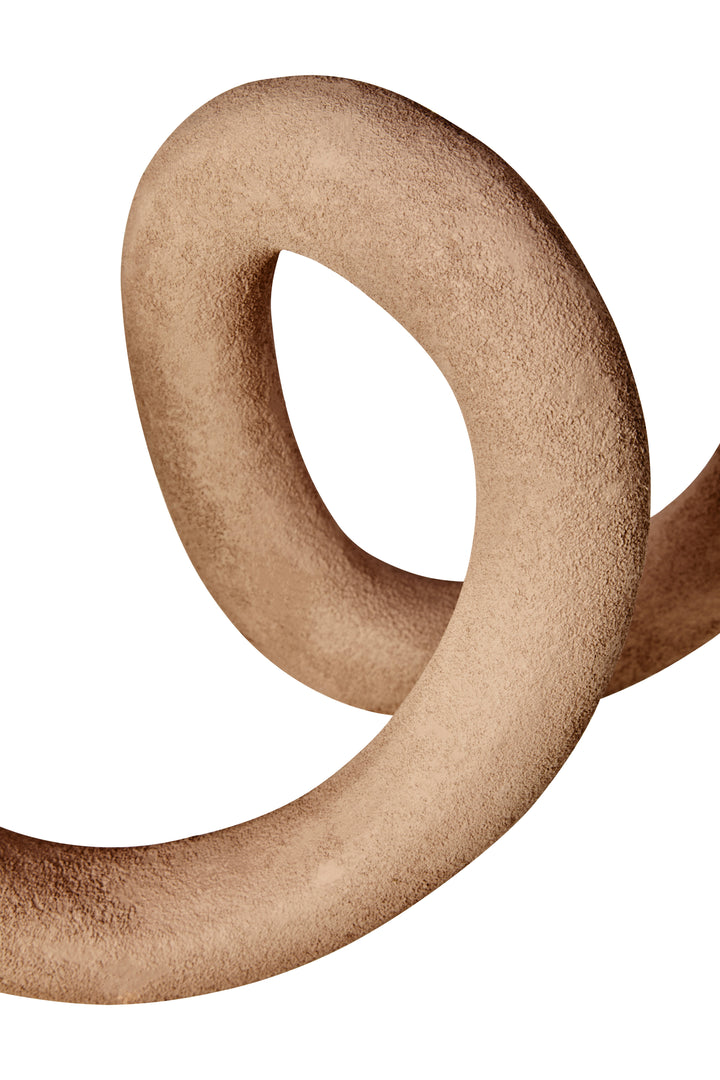 Urbino Large Textured Beige Loop Sculpture