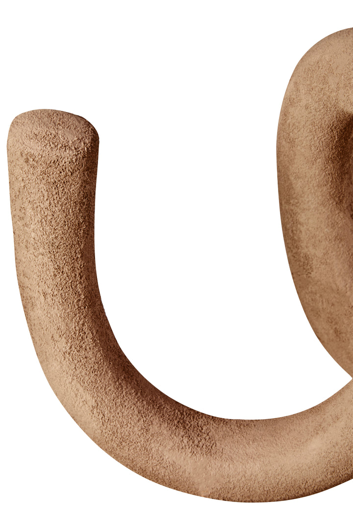 Urbino Large Textured Beige Loop Sculpture