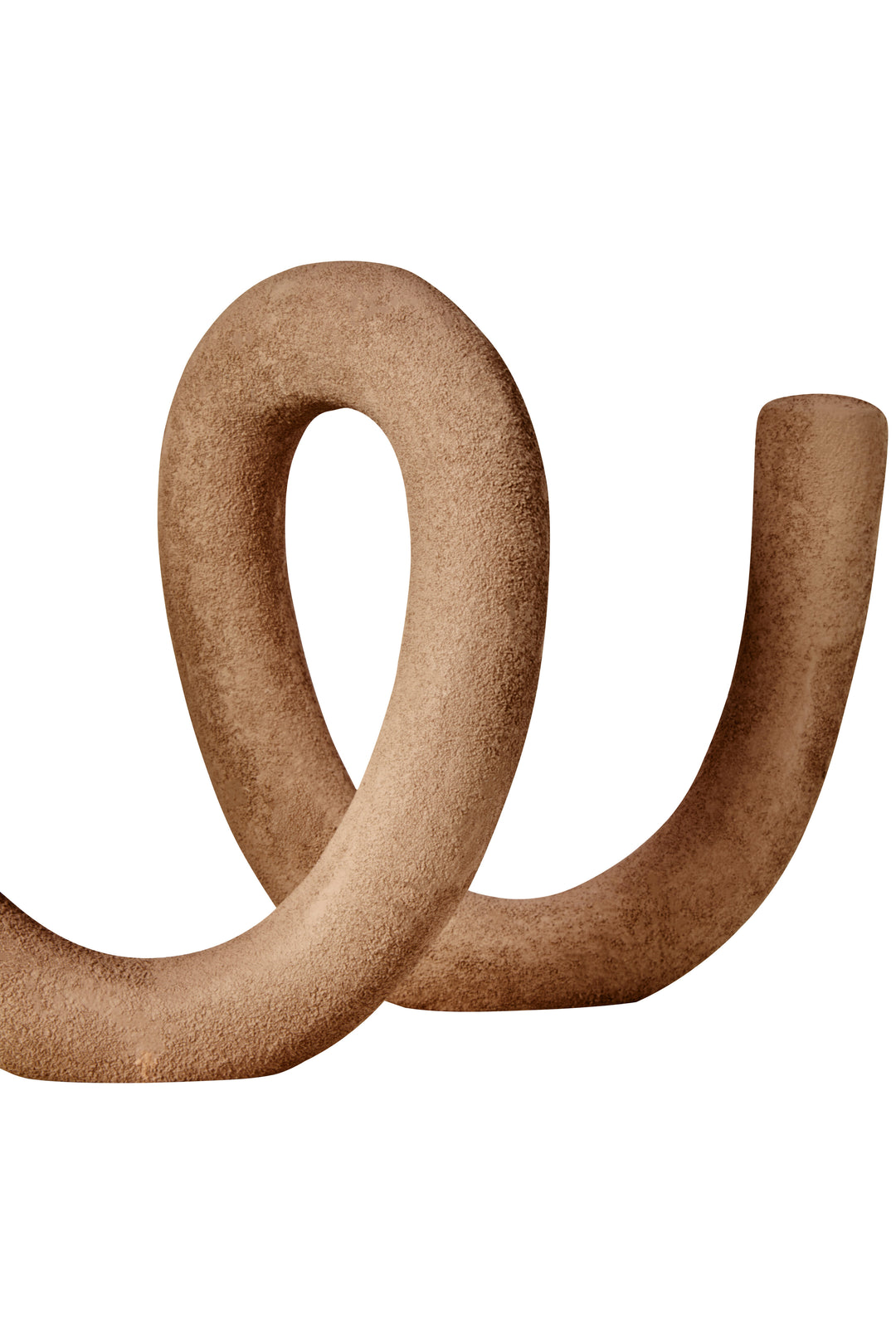 Urbino Large Textured Beige Loop Sculpture