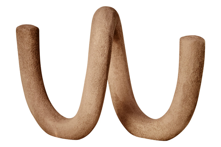 Urbino Large Textured Beige Loop Sculpture