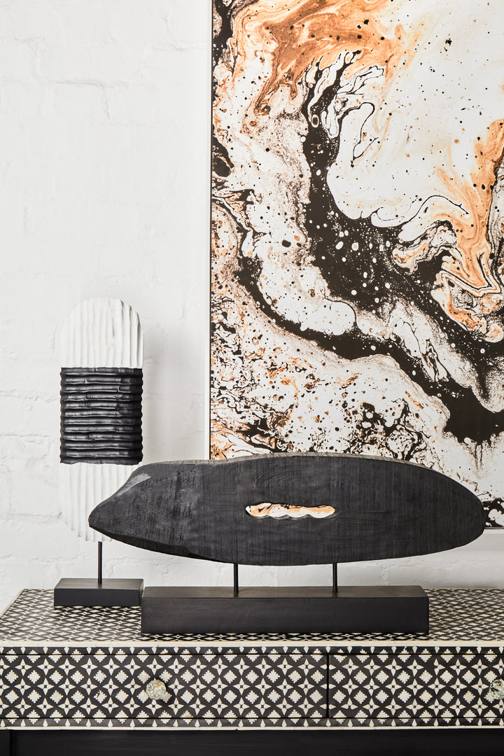 Trento Rustic Horizontal Mango Wood Sculpture