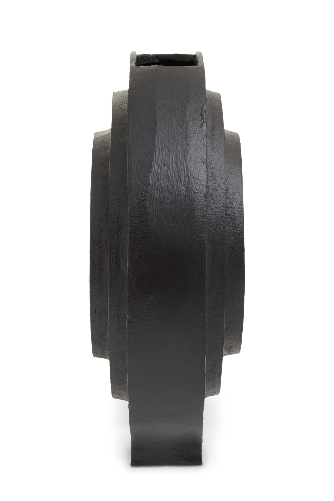 Remo Round Matte Black Finish Vase