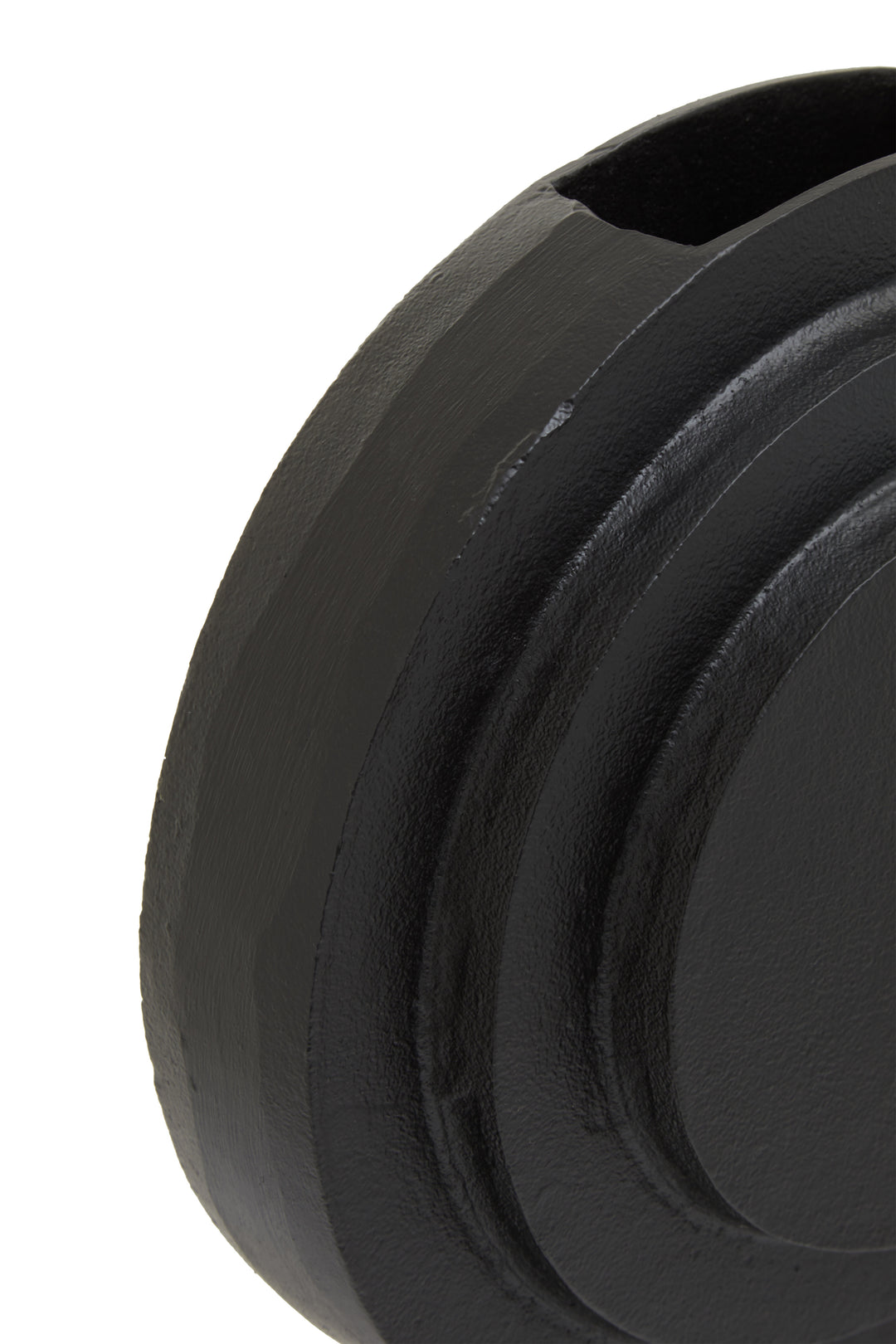Remo Round Matte Black Finish Vase