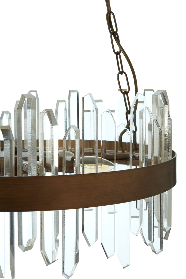 Vercelli Chandelier with Copper Band