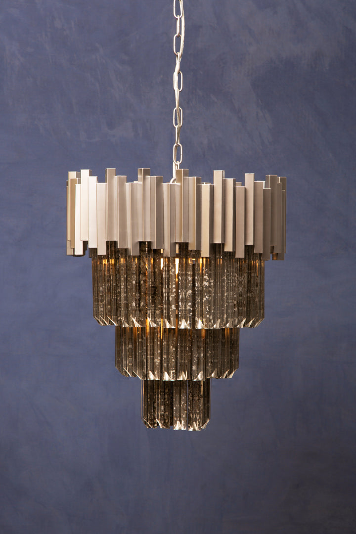 Vercelli Large Nickel Chandelier