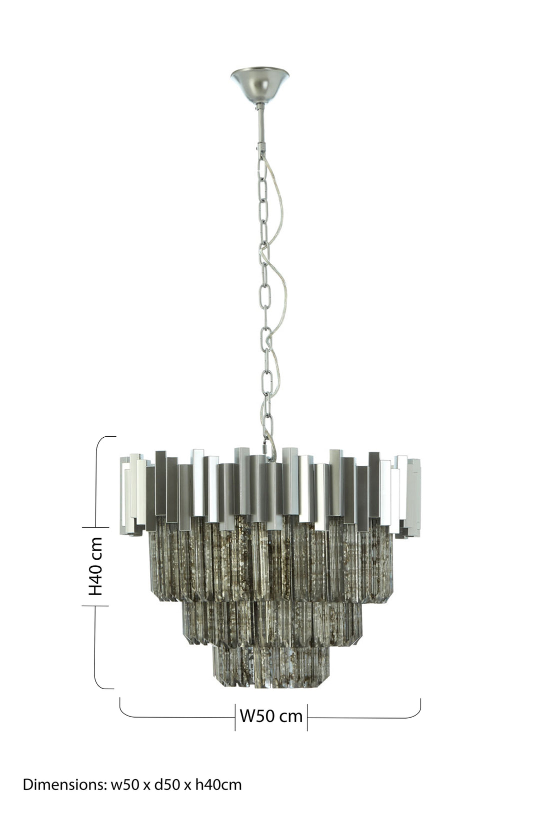 Vercelli Small Nickel Chandelier