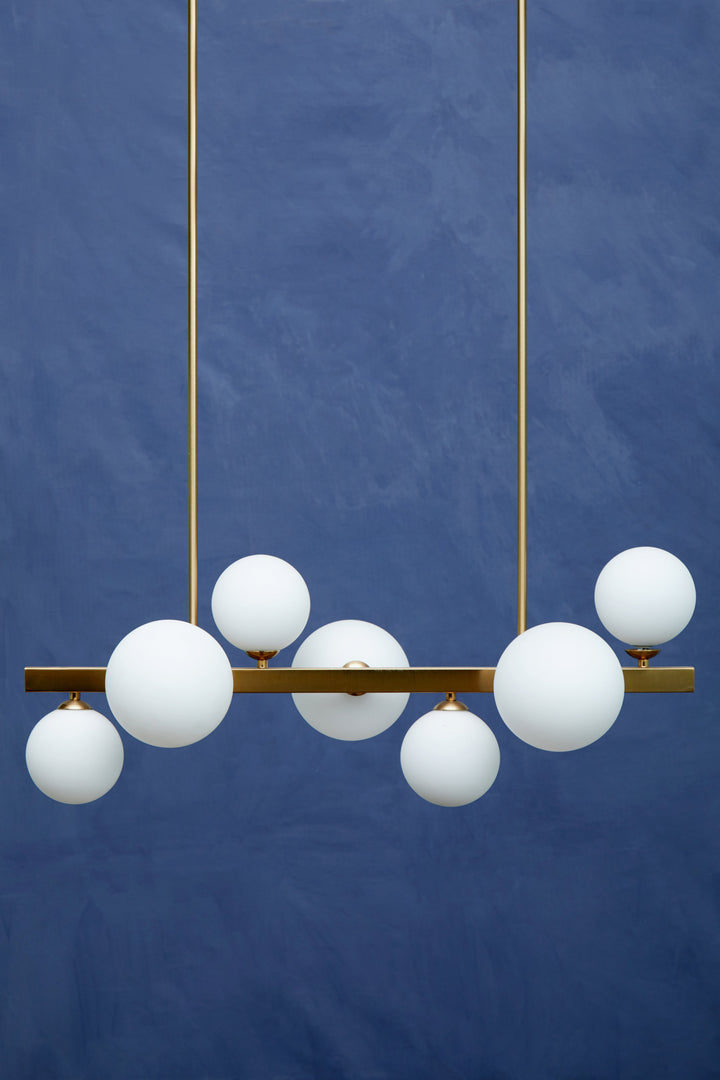 Portici Bronze Seven Bulb Pendant Light