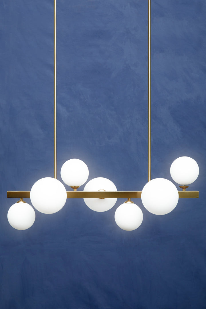 Portici Bronze Seven Bulb Pendant Light