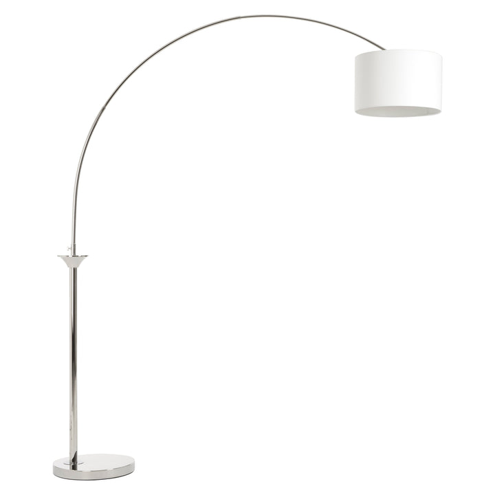 Preto Nickel Arc Floor Lamp