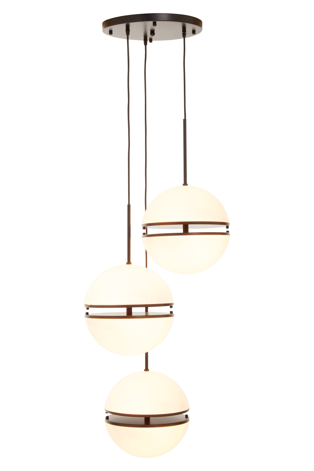 Vasto Three Ball Matte Black Pendant Light