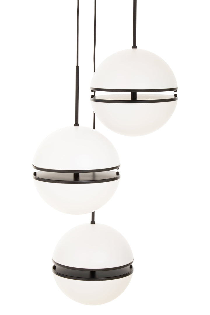 Vasto Three Ball Matte Black Pendant Light