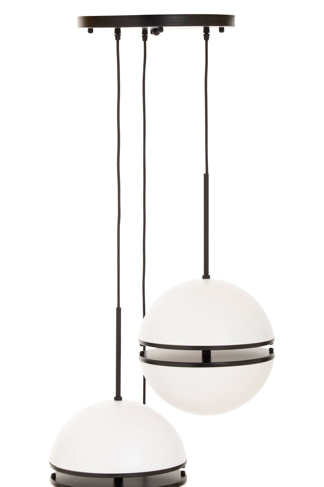 Vasto Three Ball Matte Black Pendant Light