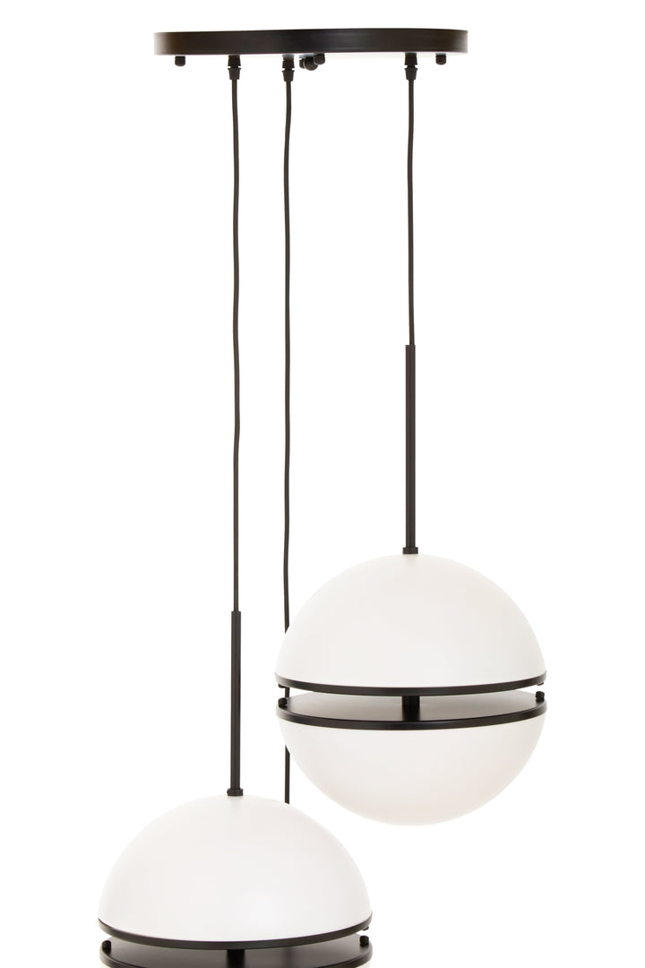 Vasto Three Ball Matte Black Pendant Light