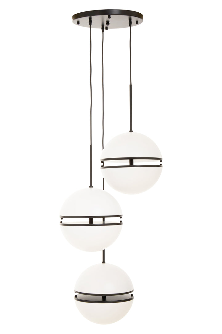 Vasto Three Ball Matte Black Pendant Light