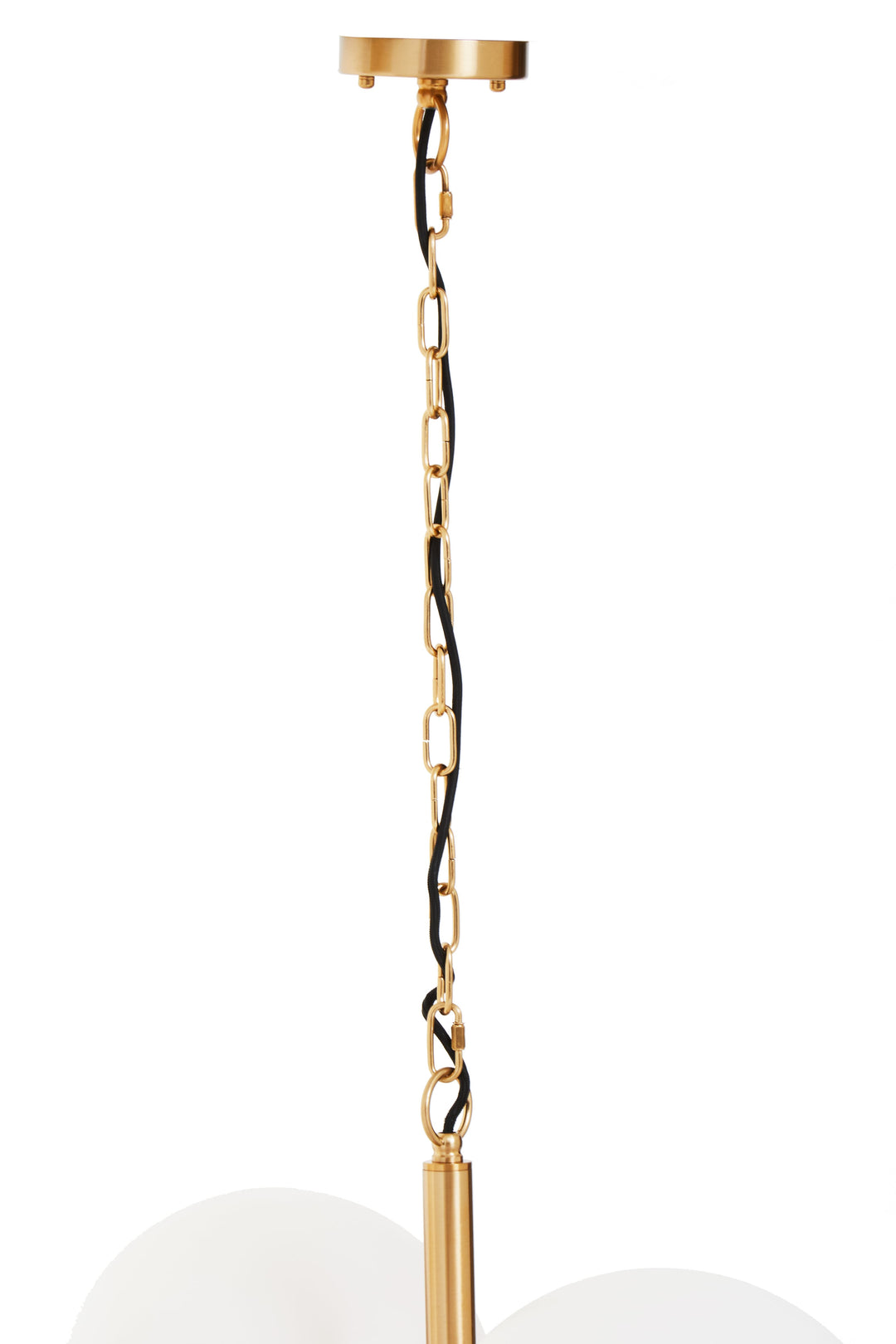 Vasto Four Ball Brass Pendant Light