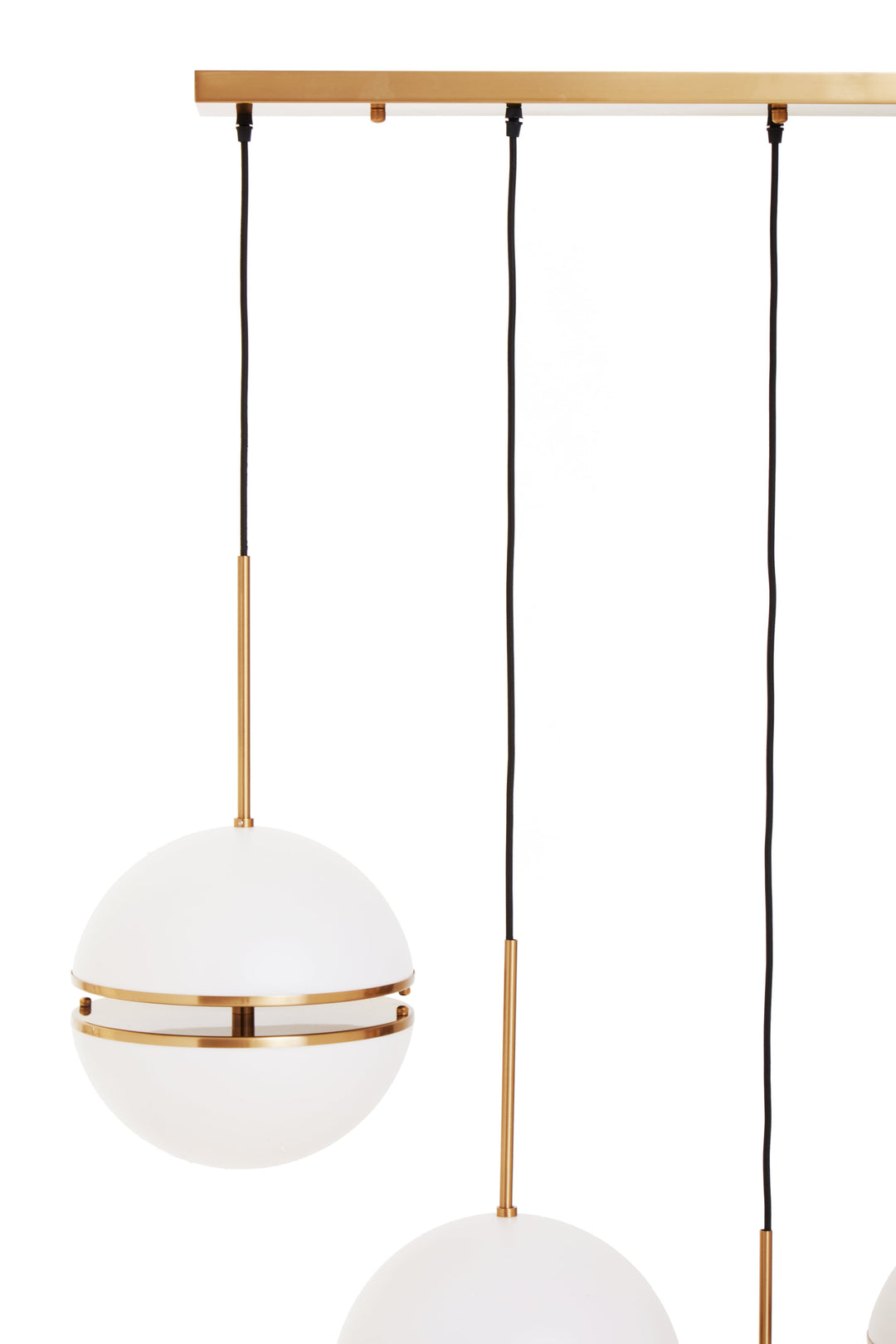 Vasto Five Ball Brass Pendant Light