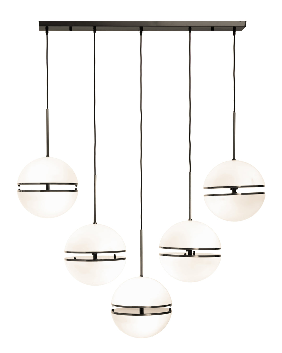 Vasto Five Ball Matte Black Pendant Light