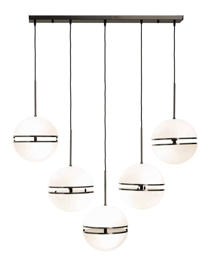 Vasto Five Ball Matte Black Pendant Light