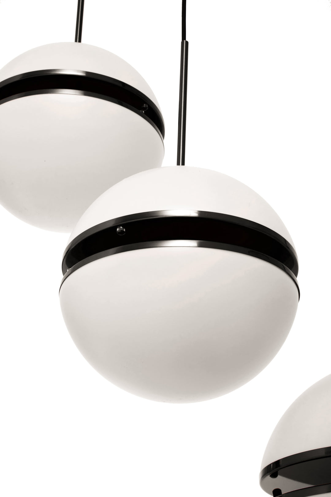 Vasto Five Ball Matte Black Pendant Light