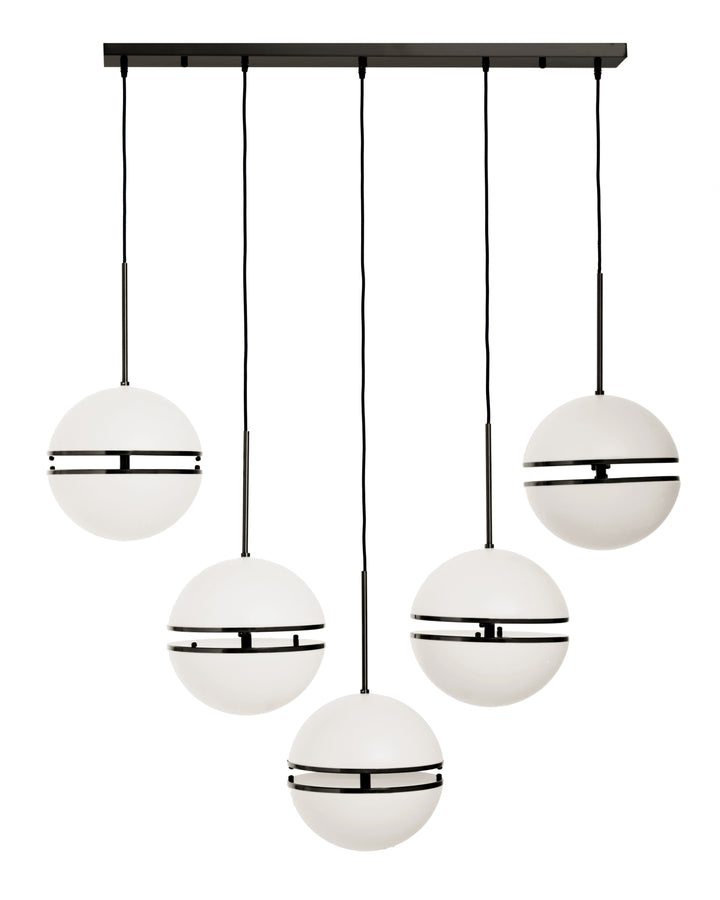 Vasto Five Ball Matte Black Pendant Light