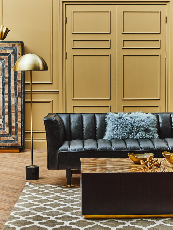 Nola Brushed Brass Metal Floor Lamp