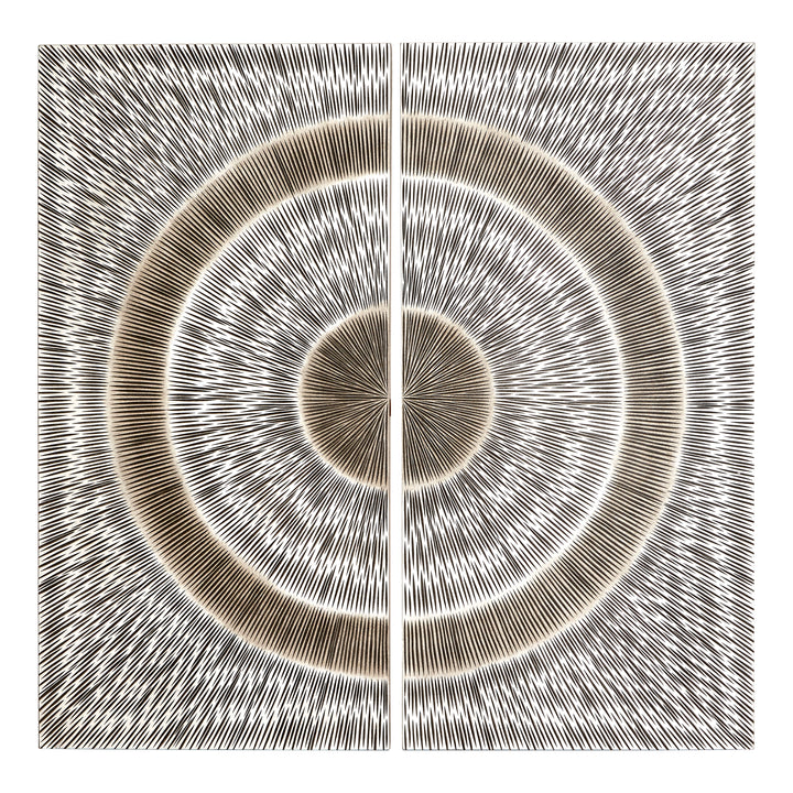 Milano Silver Wood Carving Wall Art