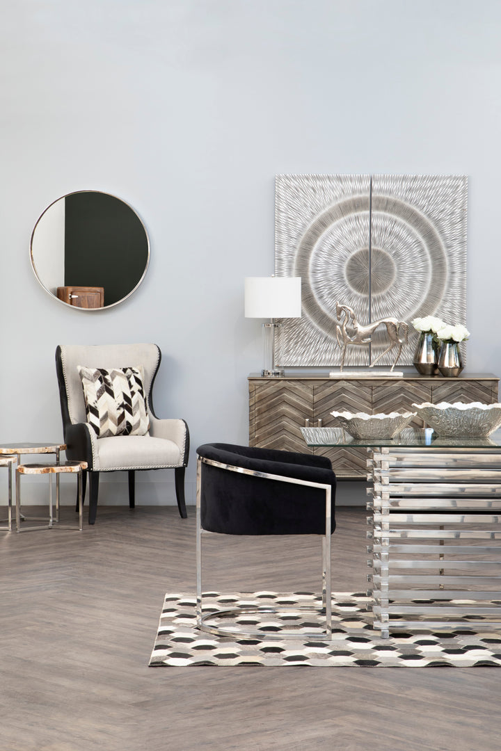 Milano Silver Wood Carving Wall Art