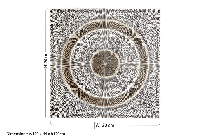 Milano Silver Wood Carving Wall Art