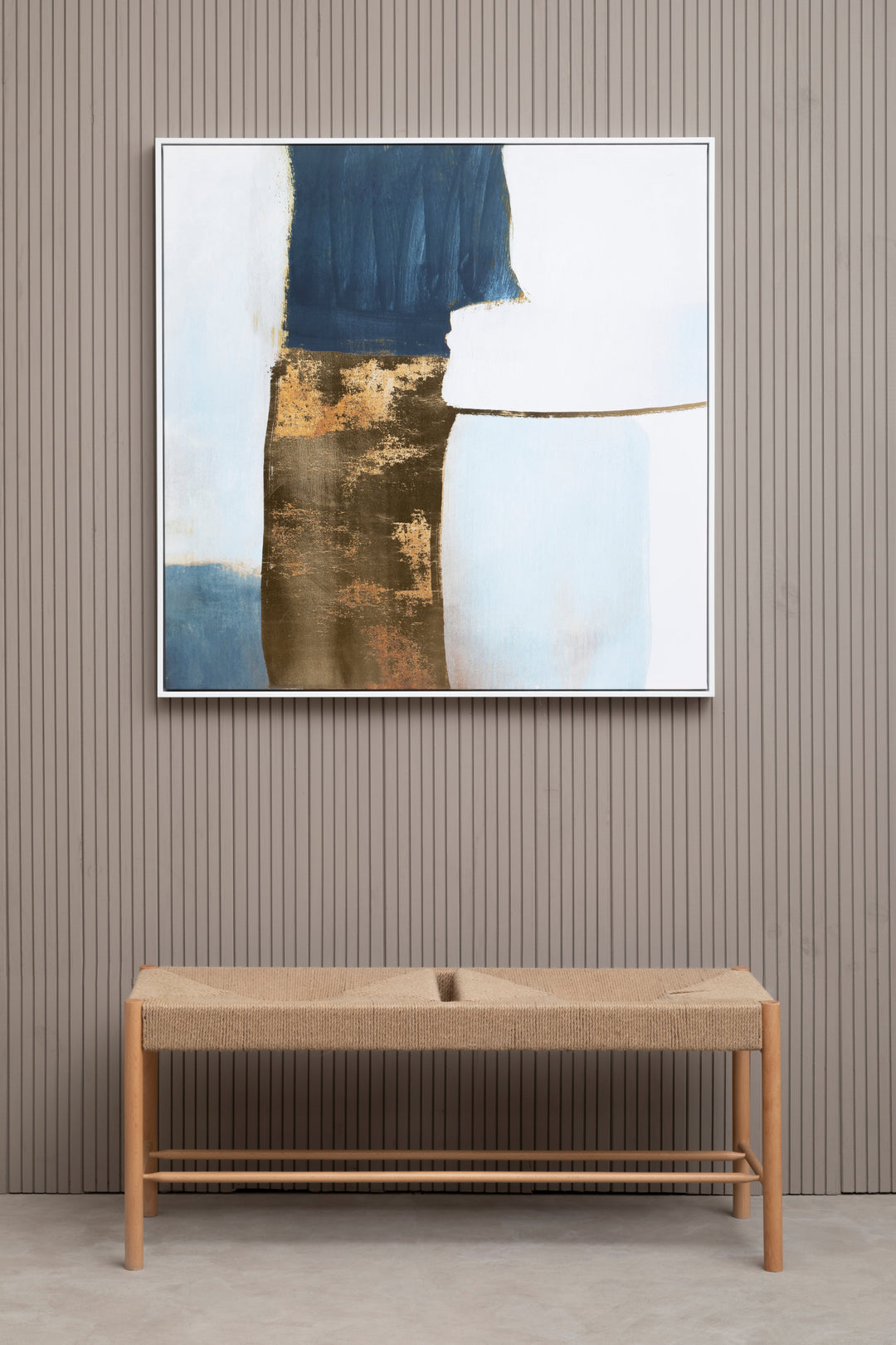 Sienna Blue And Gold Foil Wall Art