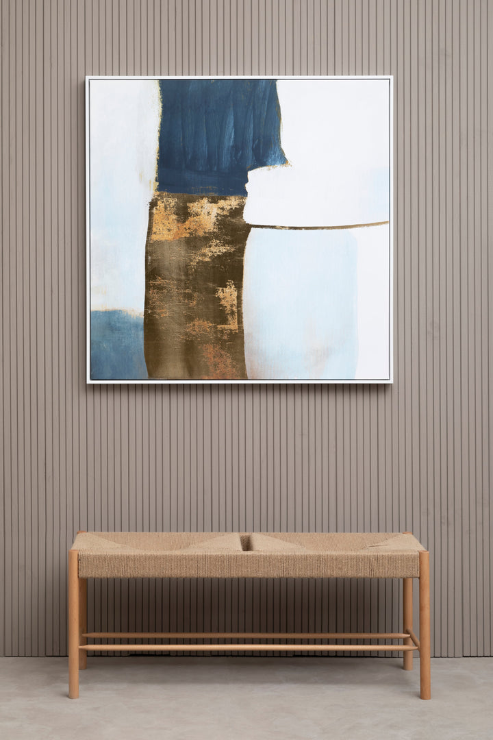 Sienna Blue And Gold Foil Wall Art